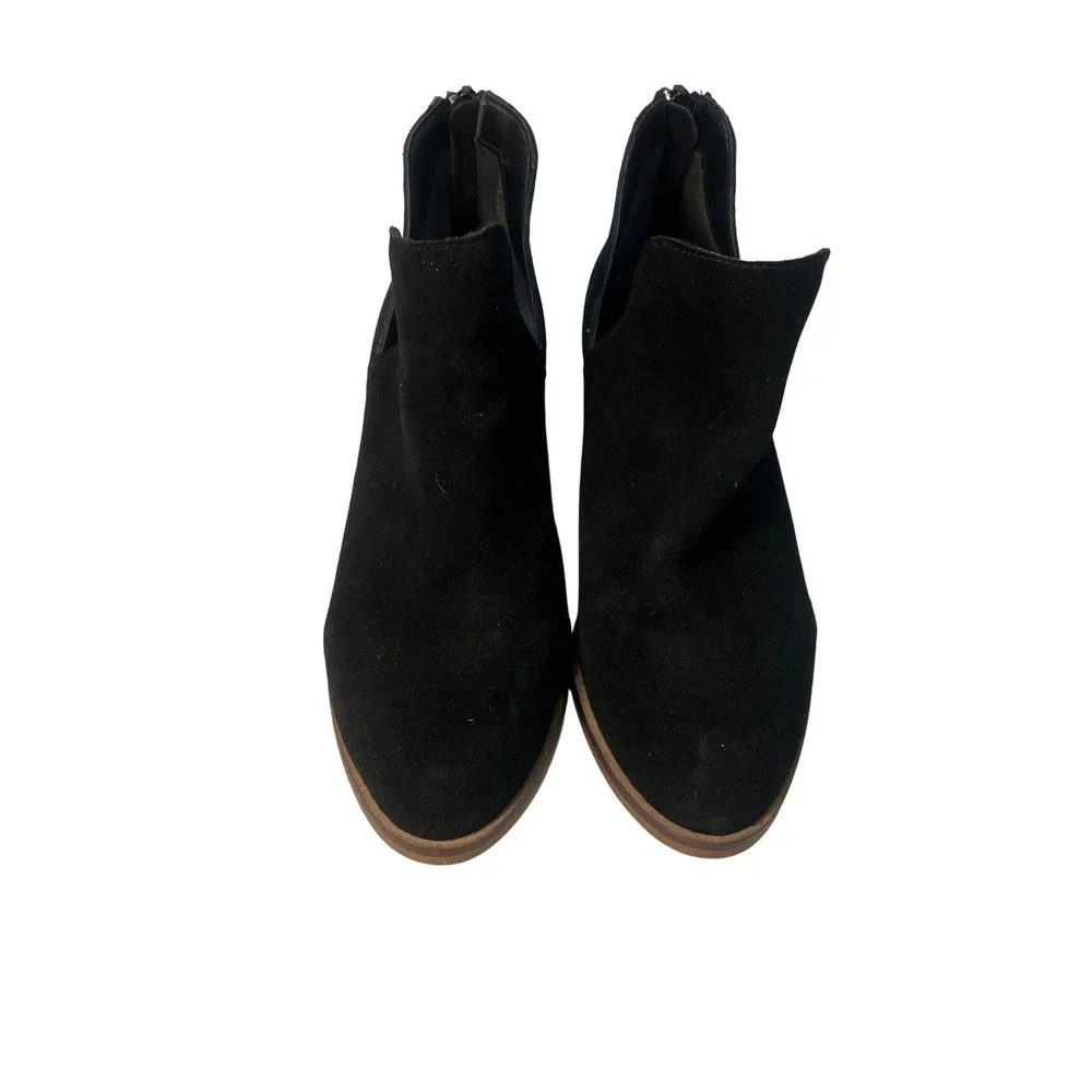 Steve Madden‎ Lancaster Black Suede V-Cut Ankle Boots Womens 6.5M Festival BOHO